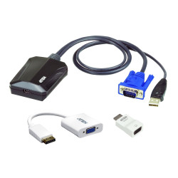 Aten CV211CP Laptop USB KVM Console Crash Cart Adapter IT Kit
